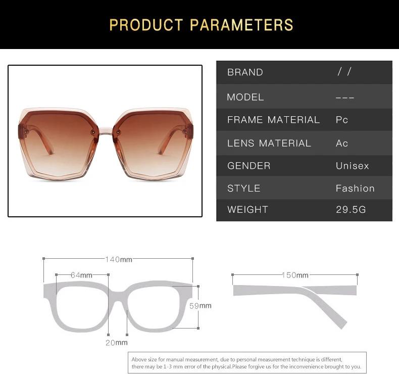 Square Retro Sunglasses Women Men Brand Designer Vintage Sun Glasses Female Male Classic Eyewear Frame Mirror