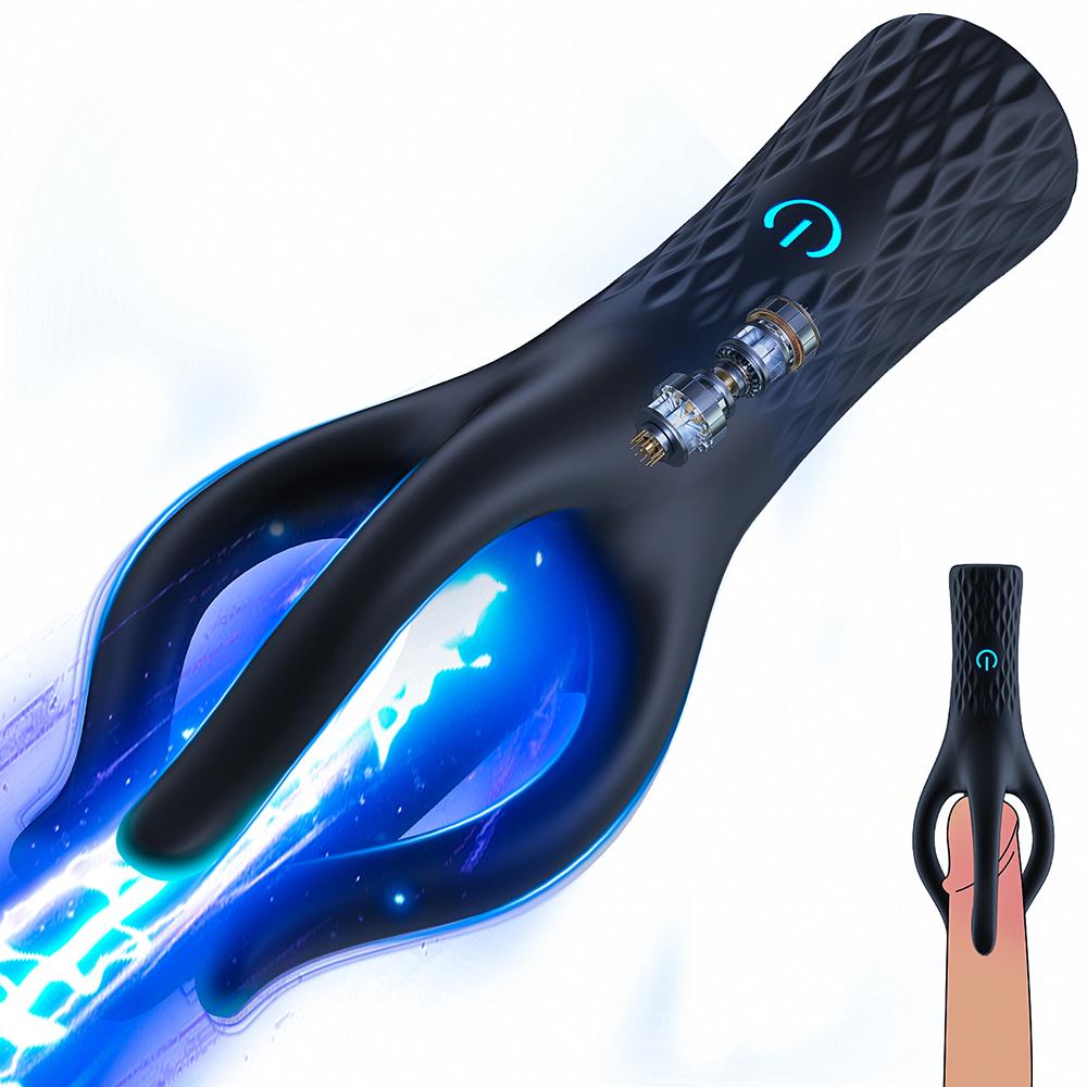 10 Speed Vibrating Glans Trainer Penis Massage Male Masturbator Sex Toys for Men Lasting Delay Endurance Exercise