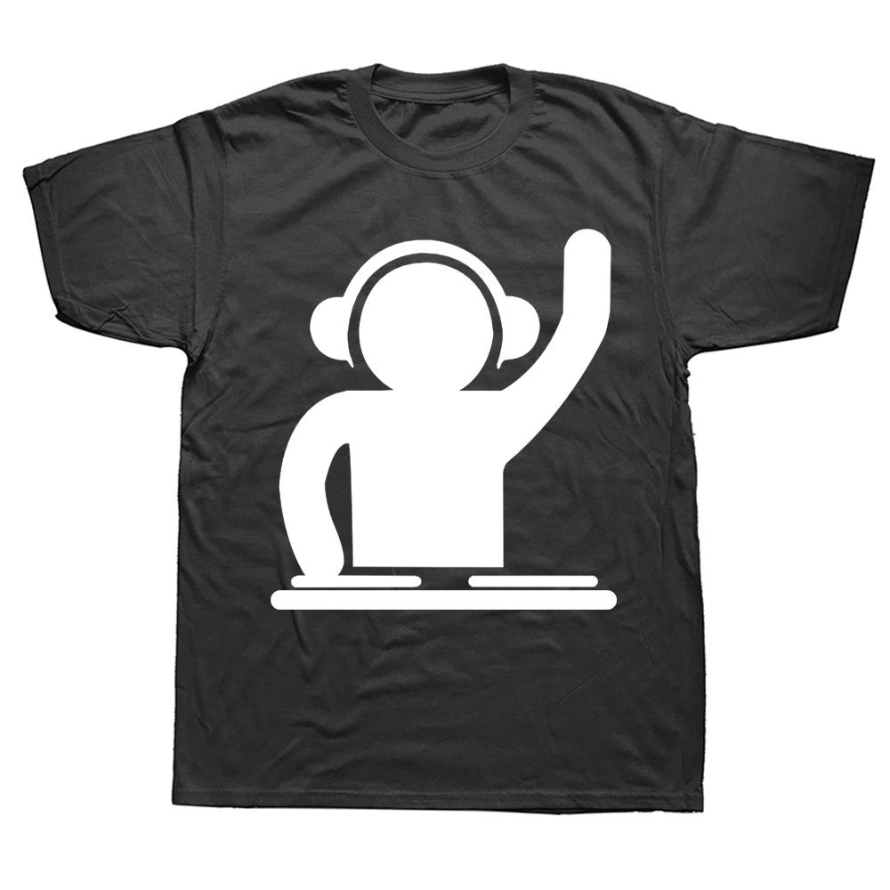 Funny Dj Cat T Shirts Summer Style Graphic Cotton Streetwear Short Sleeve Music Hip Hop Birthday Gifts T-shirt Mens Clothing