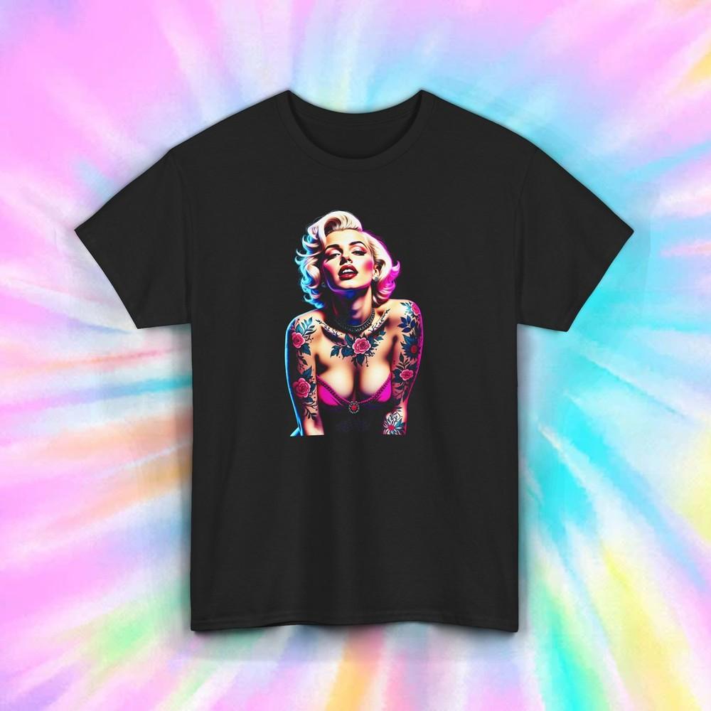 Tattoo Pinup T-Shirt Retro Rockabilly Girl Inked Beauty Graphic S-5XL Unisex T-Shirt S