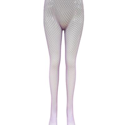 Romantic Tiger Fishnet Tights (Lilac)