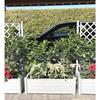 STEFANPLAST Bac a fleurs/jardiniere rectangulaire - ITALIA - Finition effet bois - 100x43xH35cm - 80L - Blanc