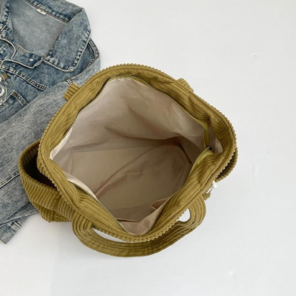 Shoulder Strap Leisure Shoulder Bag Large Capacity Women Tote Bag Casual Corduroy Handbag  Travel
