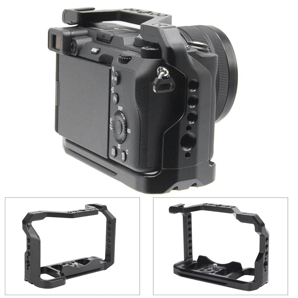 Camera Video Cage for Camera Video Protection Cage Film with Cold Shoe Mount Photography Accessories A7C,