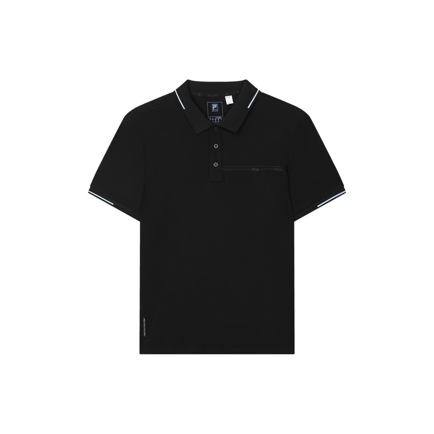 FILA Polo Shirts Men s Black Polo Collar Moderate Straight Fit F11M332102A-BK M