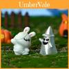 Resin Halloween Miniatures For Diy Crystal Ball Accessories Adorable Transparent Ghost And Pumpkin Decor