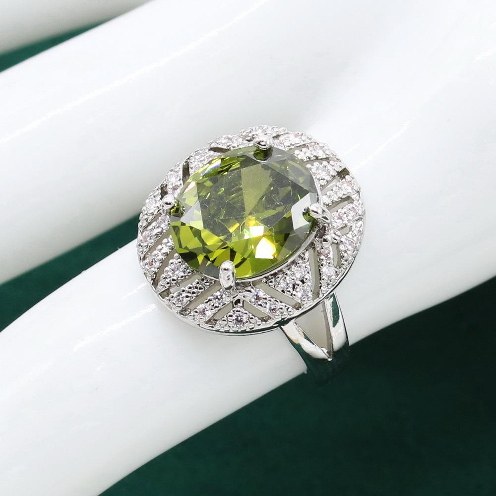 Micro Inlay European and N Anti Allergy Zircon Necklace Earring Jewelry Set