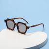 PC Rahmen Polygon Vintage Sonnenbrille Damen Herren Quadratische Sonnenbrille Retro Brille Goggle für Männlich Weiblich Rechteckige Sonnenbrille