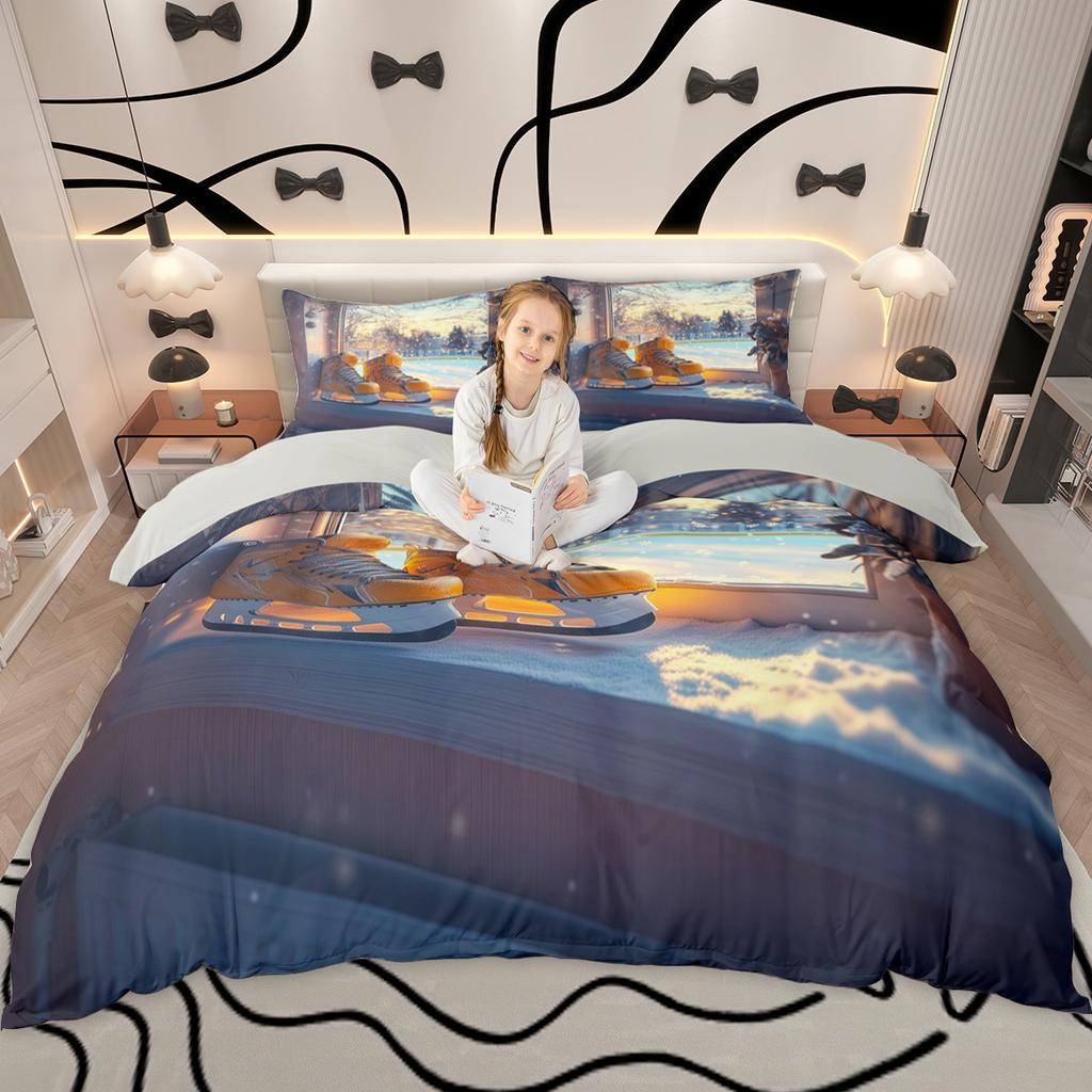 Dekbed Homewish IJshockey Voor Jongens Meisjes Sport Dekbed Set Atleet Cadeaus Bed Set
