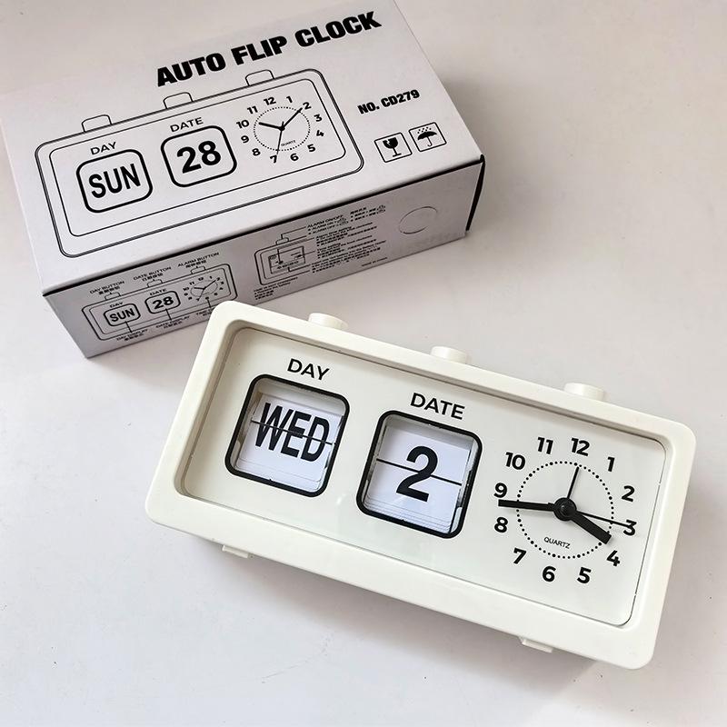 Retro Loud Bell Alarm Clock with Night Light - Silent Bedside Clock, Creative Gift for Students and Bedroom Decor