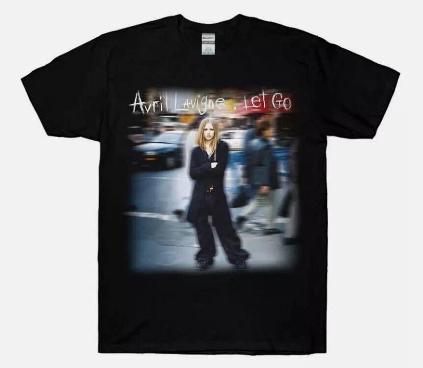 Футболка Avril Lavigne Let Go Черная Полный размер S-5XL Унисекс Футболка S