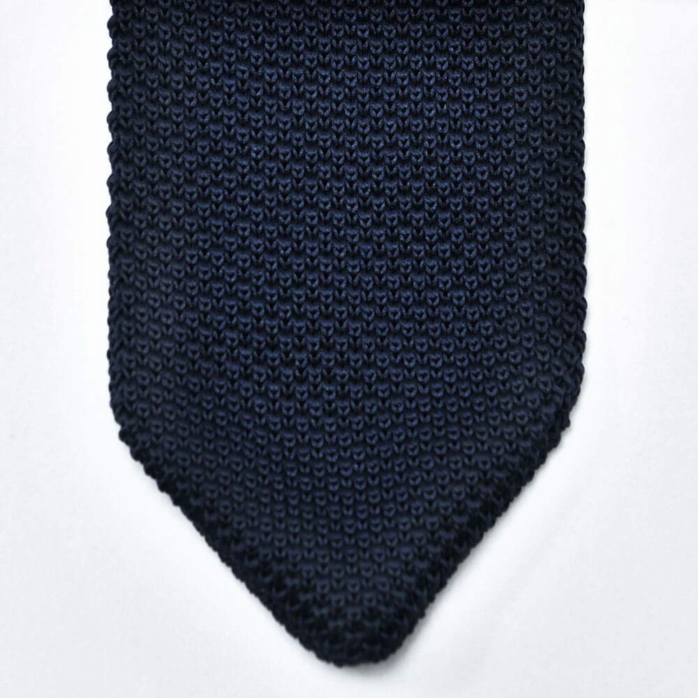 (Atelier 365) atelier365 Knit Tie, Solid Color, Checkered, Formal, Stylish, Men's Gift, Knit Tie  oth-ux-ne-1673-ats-1-nt-d
