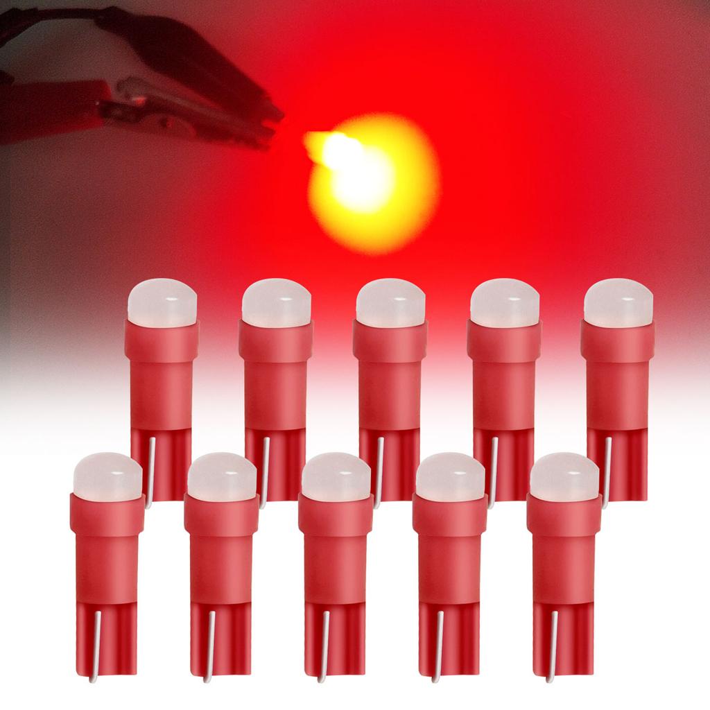 10PCS T5 LED Lights W1.2W W3W LED Car Interior Light Auto Side For Car Turn Signal Dome Door Reading Backup Clearance Lights Back Up Lights 1