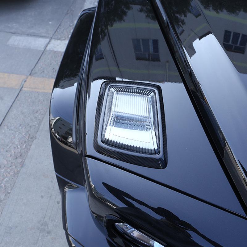 

Tantan Carbon Fiber Front Hood Lamp Cover for Mercedes-Benz G500 Exterior Modification 2-piece set