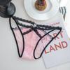 Lady Summer Pure Desire Sexy Lace Bow Without Mark Low Waist Triangle Briefs
