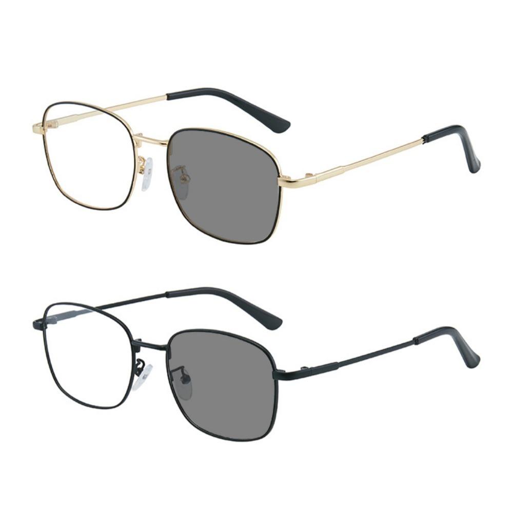 1/2PCS Photochromic Glasses 2 in 1 Anti Blue Light Anti Radiation PC Frame Eyeglasses for Women Unisex