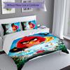 3pcs angry Birds pattern bedding set duvet cover set includes duvet cover &pillowcases, perfect all season bedroom decoration & gift