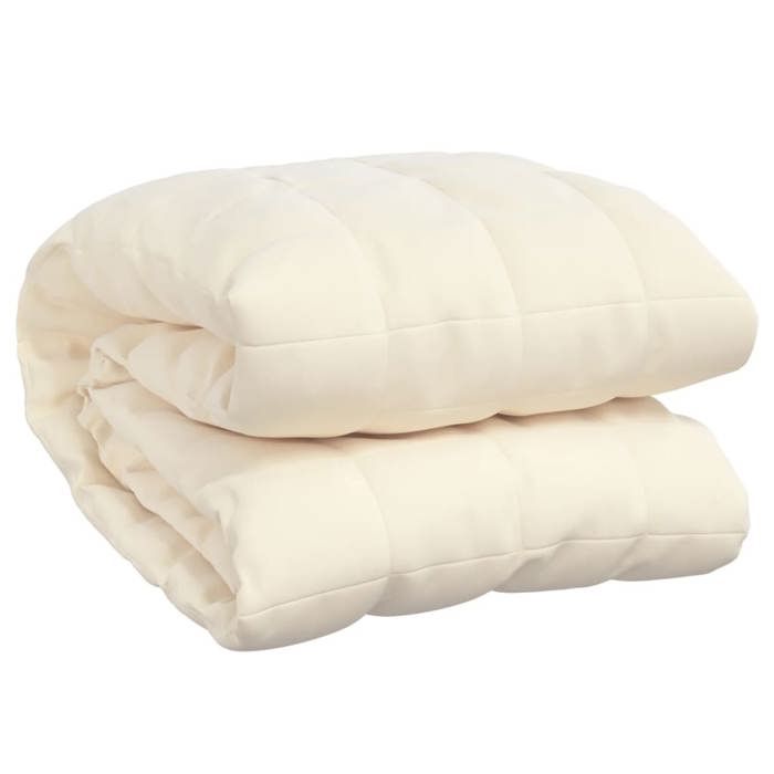 VidaXL Weighted Blanket Light Cream 150x200 Cm 11 Kg Fabric 350811