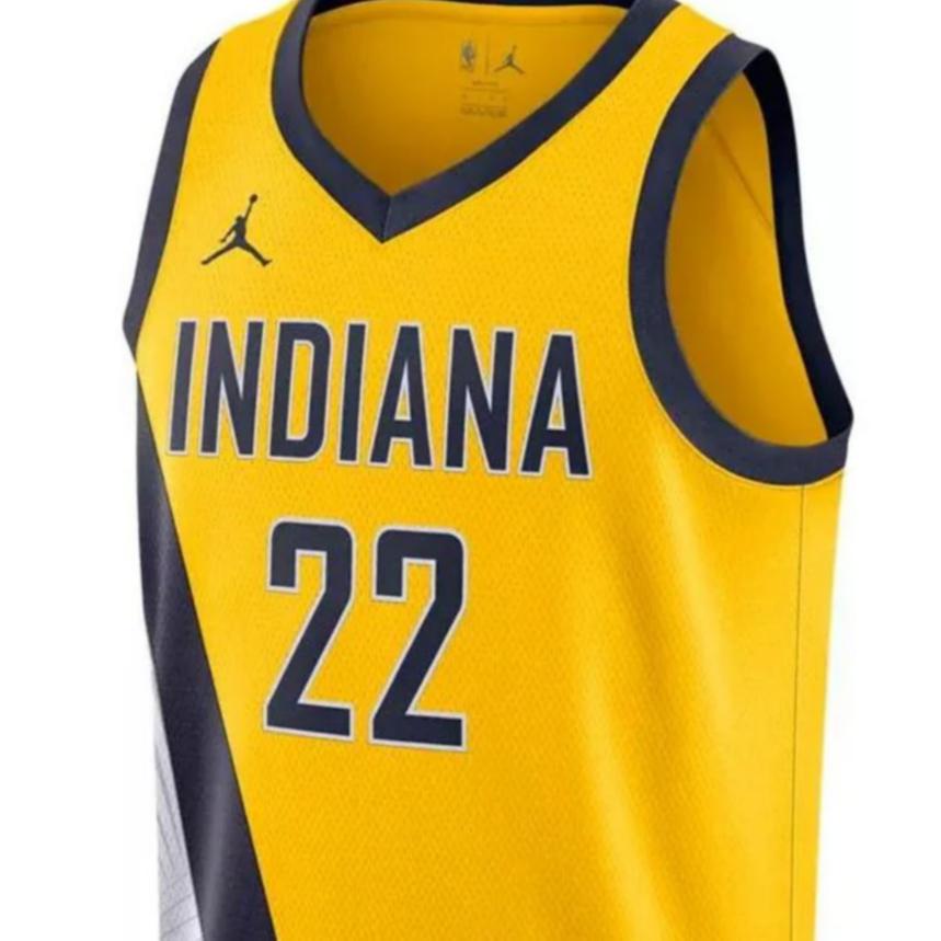 Jordan NBA Sweat-Wicking Straight-Fit Mid Basketball Vest, Pacers Fan Edition, Caris LeVert No. 22 Men Tops Yellow CV9479-729