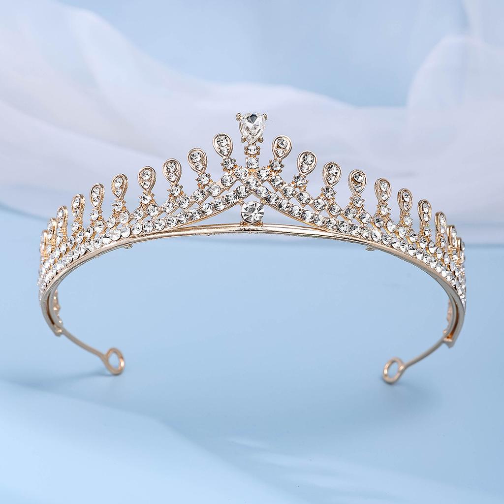 Korean Wedding Hair Accessories Luxury Festival Performance Dress Versatile Photography  Rhinestone Headband  Hair Crown