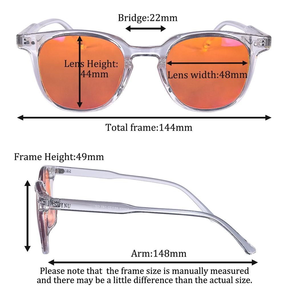 Shinu Women’S Glasses Blue Light Blocking Glasses Orange Clear Lenses Computer Glasses Computer Screen Protection Glasses