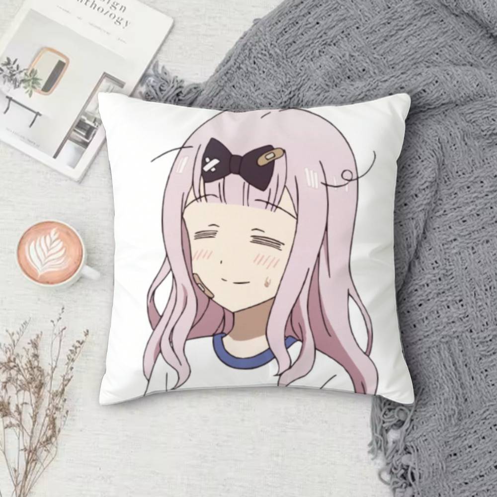 

Kaguyasama Love Is War Kaguyasama Doublesided Printed Square Pillow Cover Decorative Cushion Cover for Sofa Bedroom Bedside 30X30cm
