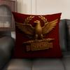 Gold Imperial Eagle Rome Spqr Cushion Cover Natural Linen Organic Fabric Double-Sided Printing Sofa Home Decor Gift Pillow Case