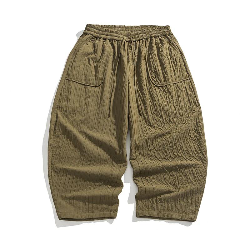 Winter Men Fleece Pants Men Streetwear Casual Thick Pants Men Woman Warm Harem Pants Male Wide Leg Pants Male Harajuku Trousers