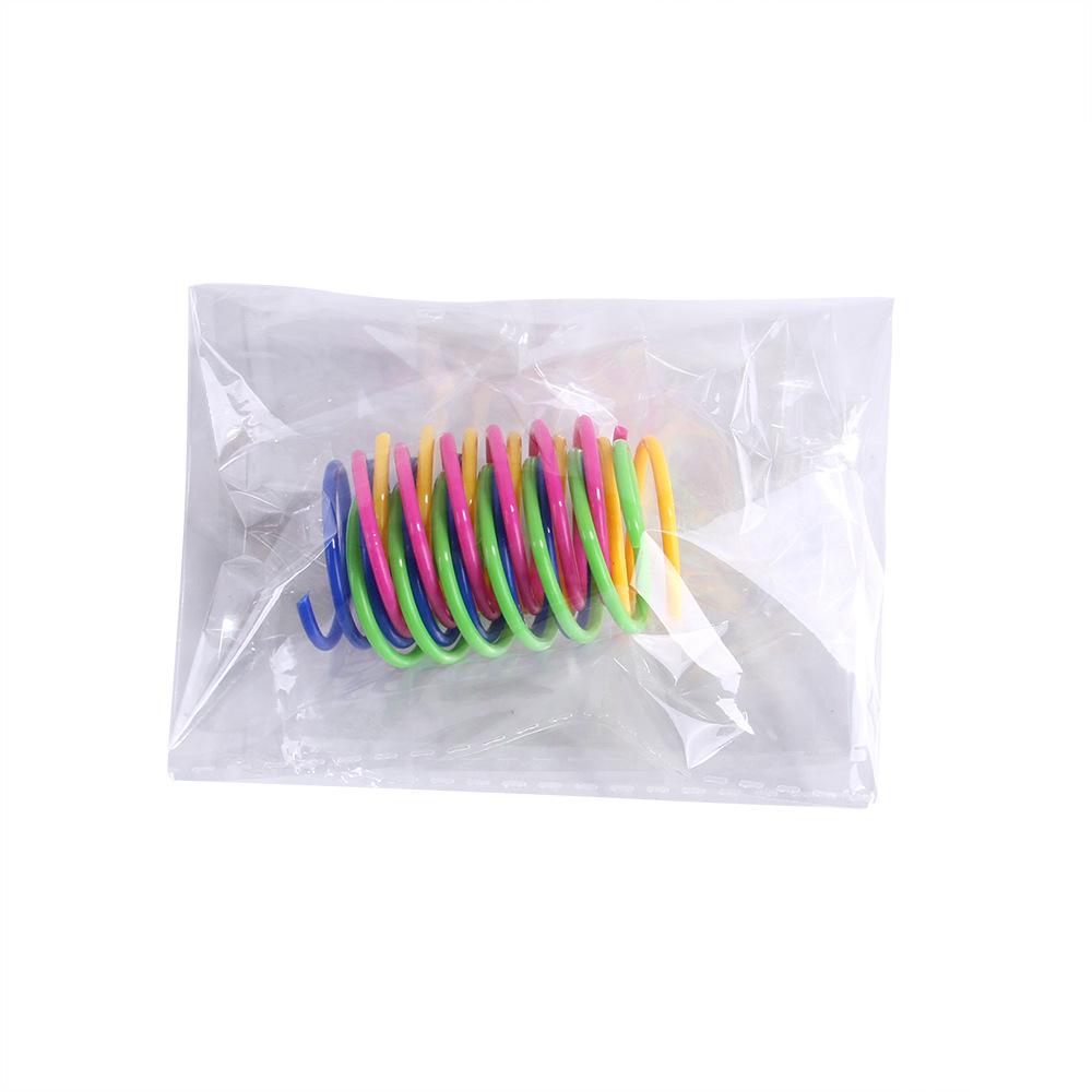 

Pet Cat Self-Playing Toy, Plastic Colorful Spring Bouncing Interactive Teaser For Cats, Cat Supplies Cat Spiral Spring/Paper Crinkle Toys 4PCS