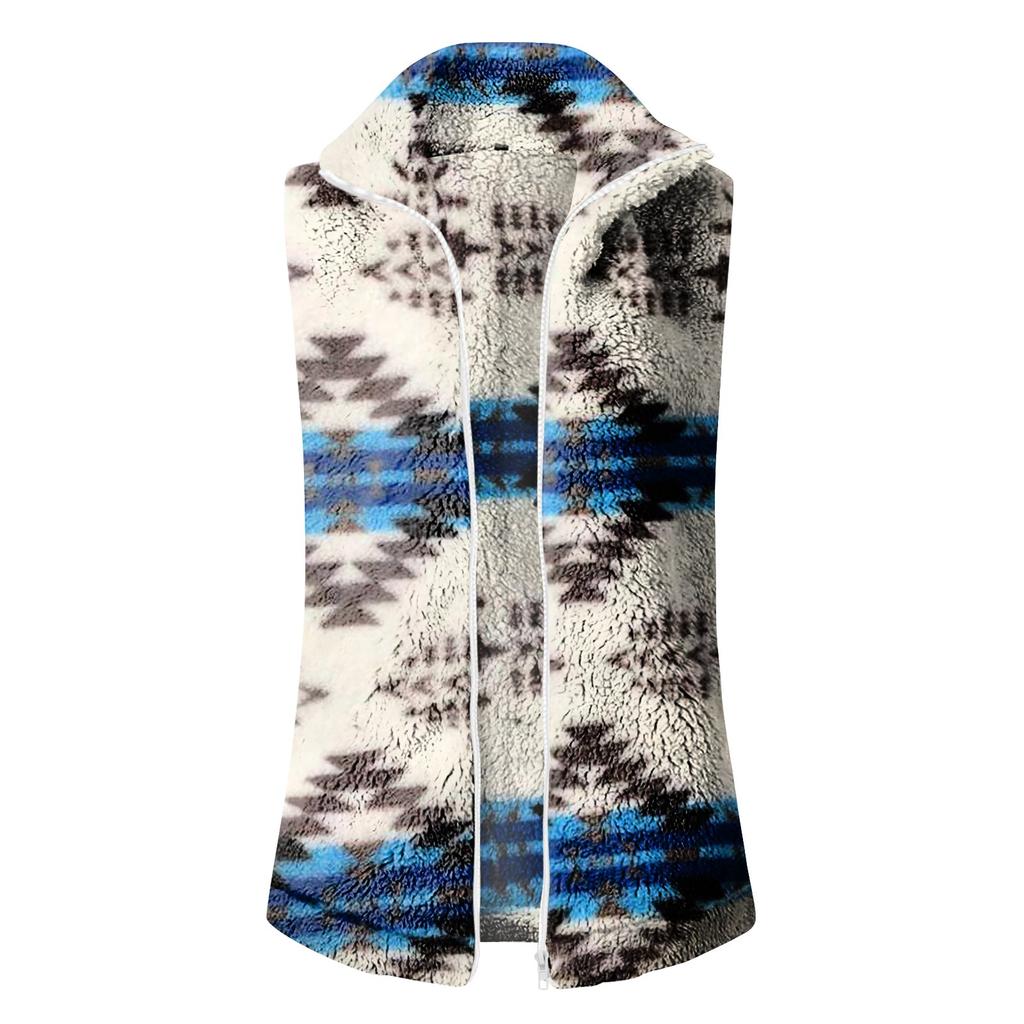 Dámská plyšová bunda s leopardím potiskem v kapesním zapínání na zip