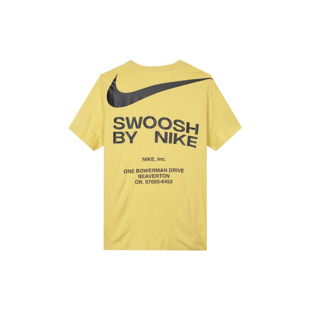Nike T Shirts Men's Yellow Crew Neck Moderate Straight Fit DZ2882-700
