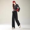 Women's Urban Wool Blend Fleece-Lined Wide-Leg Trousers: Autumn 2025 Bestseller for Comfortable Casual Commutes