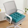 Seat Cushion Crystal Velvet Fabric Thickened High-Elastic Sponge Long Sitting Comfort Cushion Anti-Slip Design Solid Color Chair Cushion