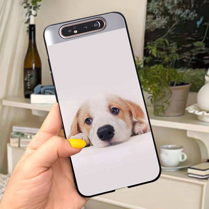 Case For Samsung A80 Case Soft Silicone Cartoon Back Cover For Samsung Galaxy A80 GalaxyA80 A 80 A805 Fundas shell Black coque