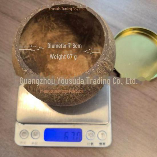 Hainan Coconut Shell Bowl Utensils - Round Coconut Bowl & Cup Candle Holder