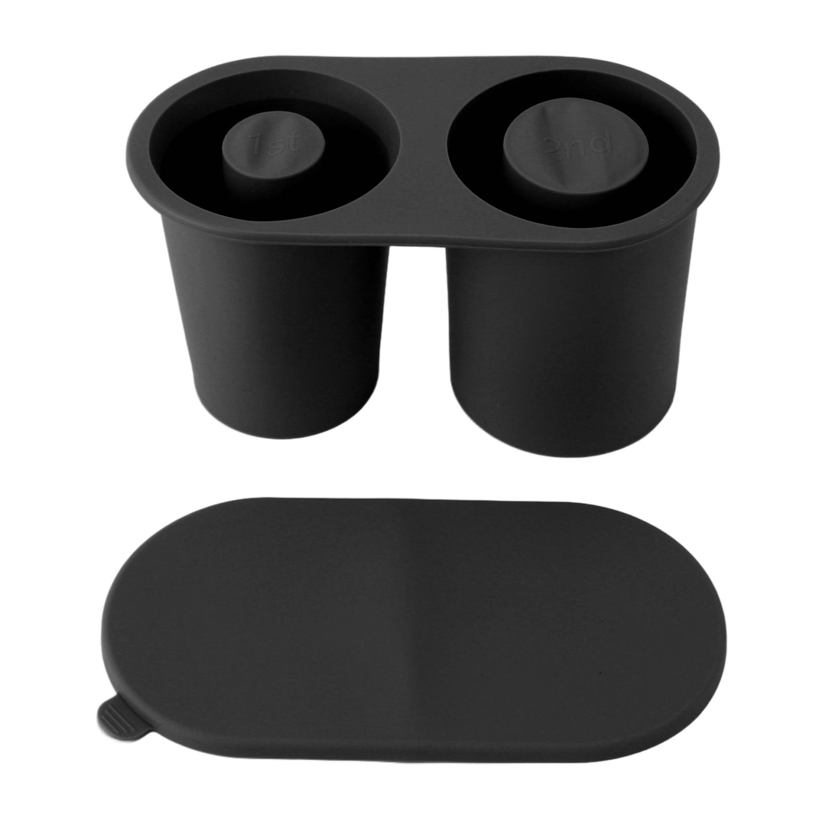 

Силиконовый лоток для кубиков льда для стакана 30 унций 40 унций, легкосъемная полая цилиндрическая форма для льда с защитой от проливания Black