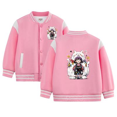 Giacca da Baseball American Style con Pelliccia Sintetica per Bambine Taglie Forti - Collezione Autunno/Inverno 2026