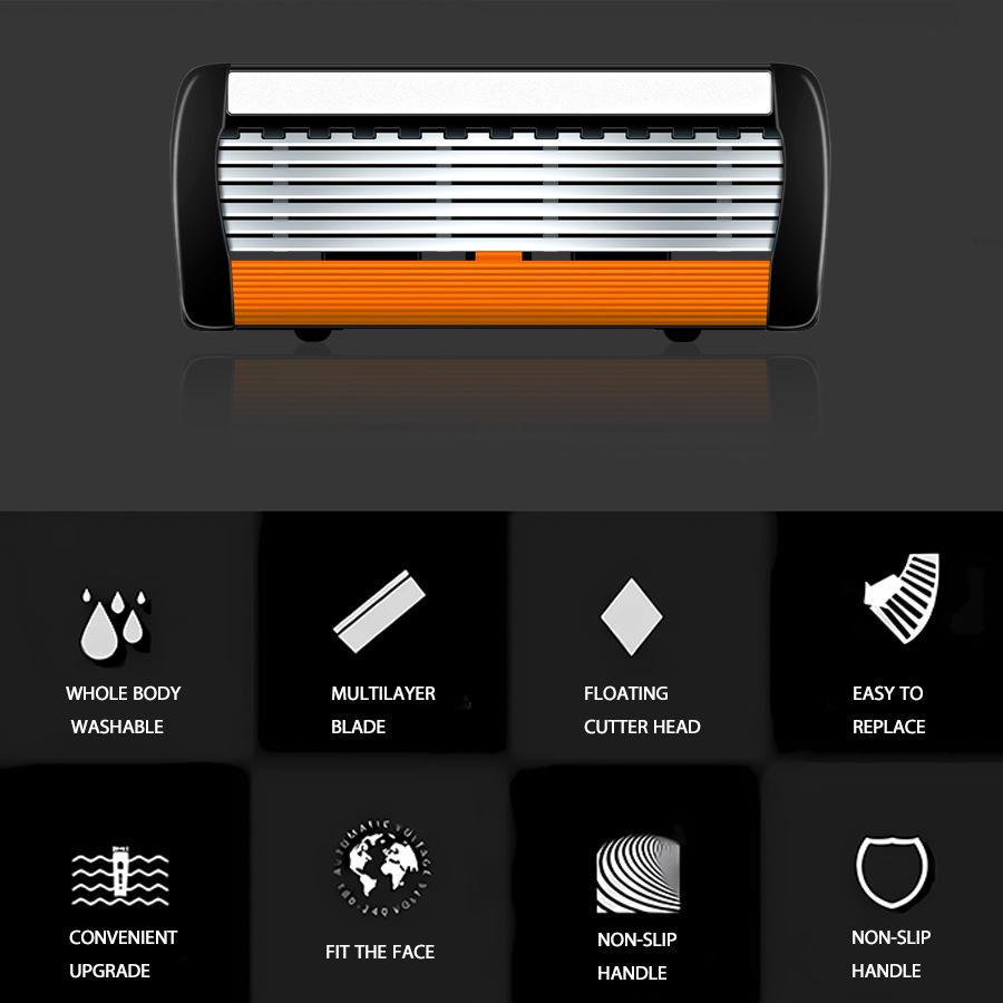 Women s Cross-Border 7-Layer Manual Razor Head for a Smooth Shave
