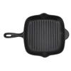 Cast Iron Grill Pan Large Capacity Double Outlet Quadrate Steak Bacon Pan for Home Camping Panic