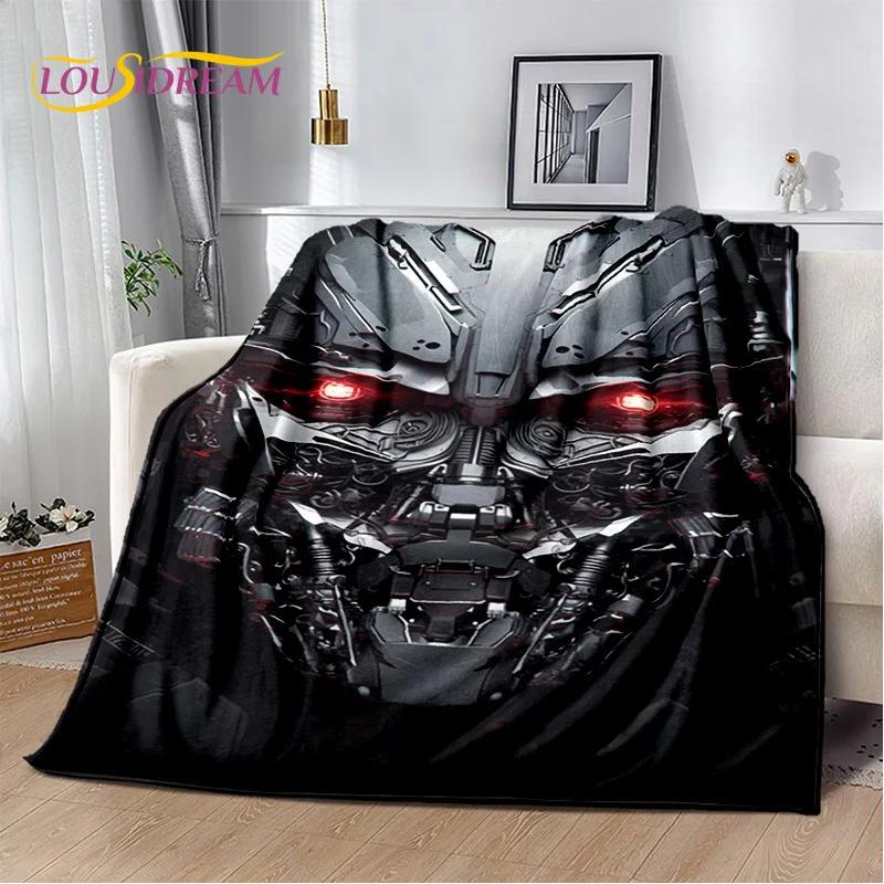 3D T-Transformers Cartoon Autobots Blanket,Soft Throw Blanket for Home Bedroom Bed Sofa Picnic Travel Office Rest Cover Blanket