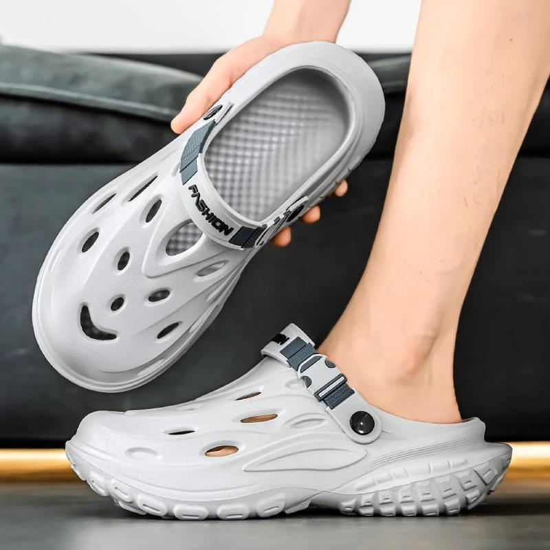 Fashion Fashion Platform Men Slippers Outdoor Summer Clogs Shoes Women Beach Sandals Male Soft EVA Indoor Home Slides Lover Flip Flops
