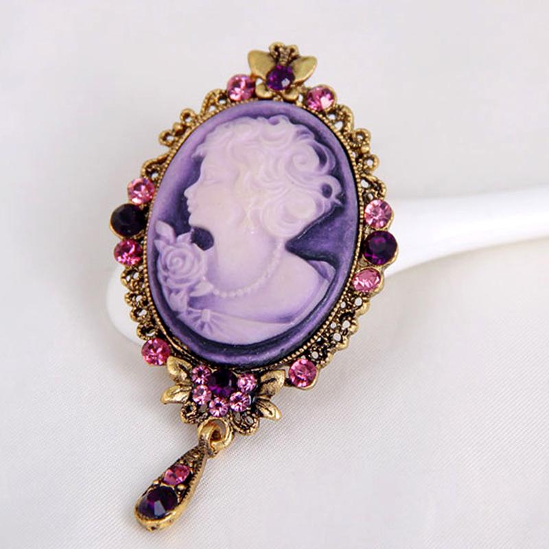 Nuevo Broche Pin Colgante Victoriano de Cristal para Bodas y Fiestas para Mujer