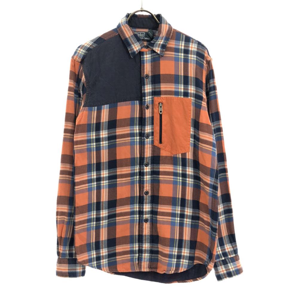 Polo by Ralph Lauren Check Long Sleeve Switching Cotton Shirt XS Men's Used