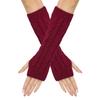 Knitted Arm Sleeves Gloves Twists Decorative Pattern Arm Sleeve Gloves Gothic Mittens  Outdoor