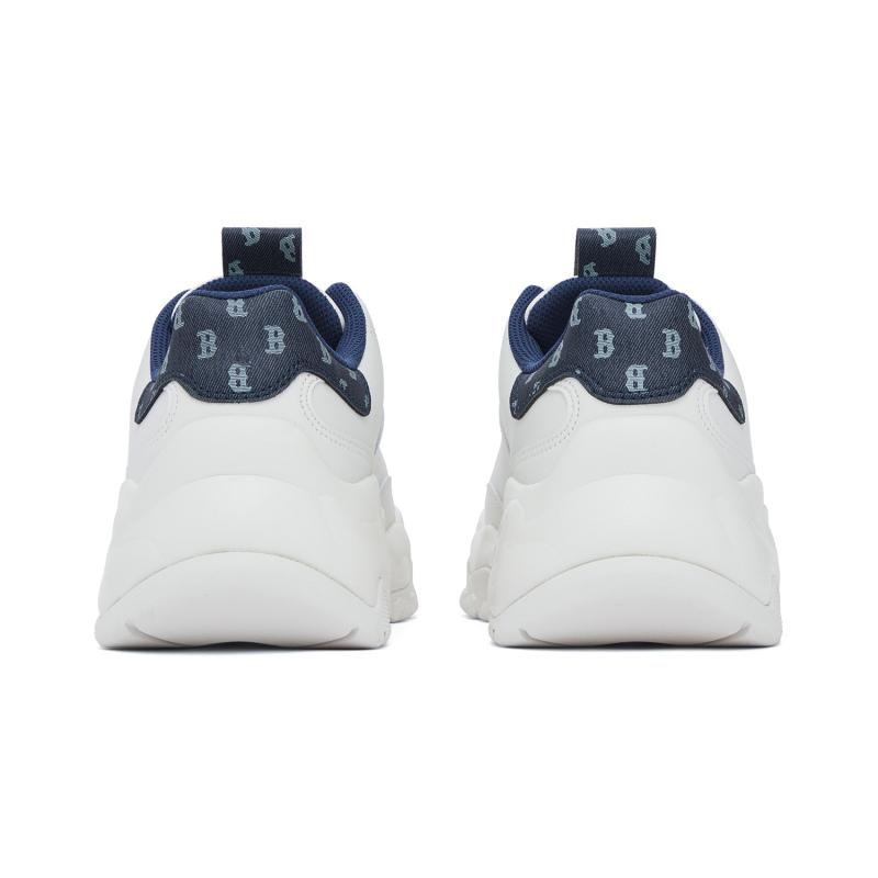 MLB Big Ball Chunky Anti-Slip Wear-Resistant Low-Top Chunky Sneakers Unisex White Sneakers 3ASHBDM4N-43NYS