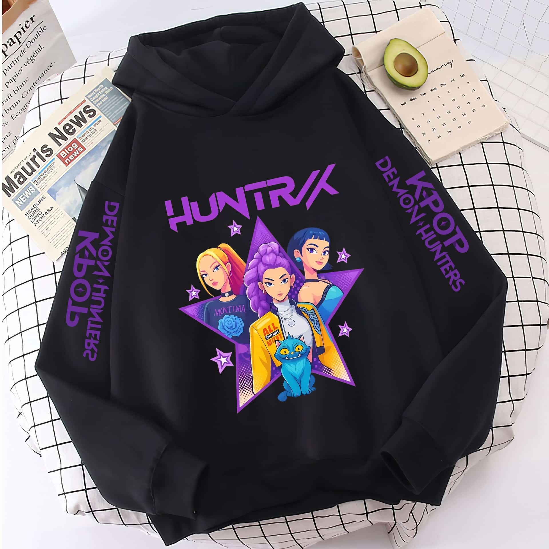 

Одяг для дівчаток Корейський KPop Мисливець на демонів Мультяшний Дівчатка Хлопчик Тепла Толстовка з капюшоном Дитяча Хвиля Мода Повсякденні Топи Повсякденний 11-12Y