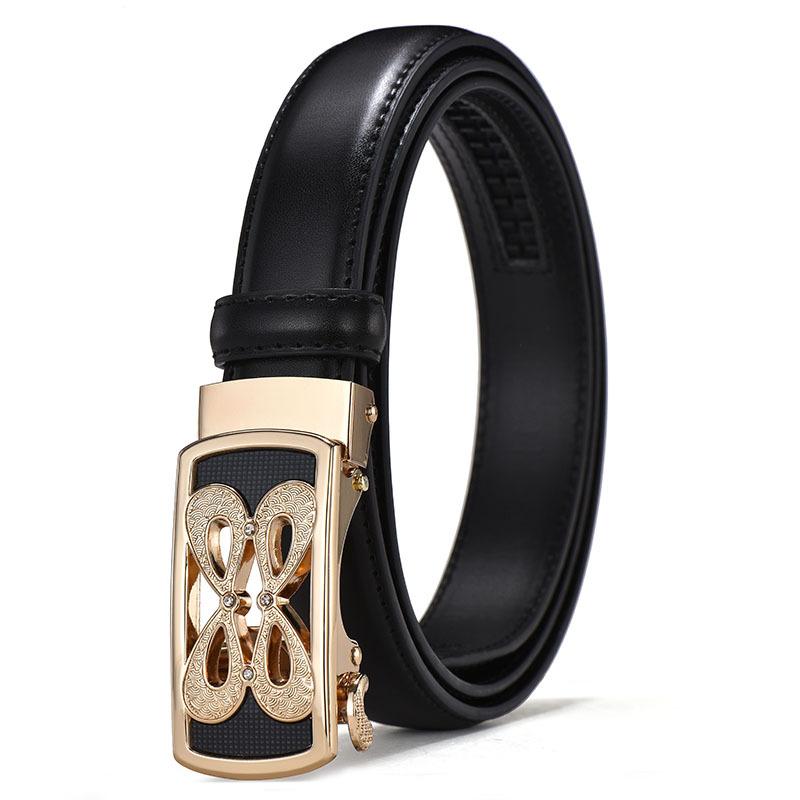 Golden World Wholesale Women's Belt Genuine Leather Cowhide Automatic Buckle Belt Business Casual Pants Belt