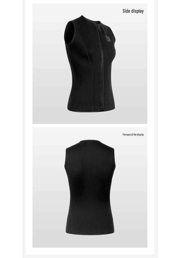 Top de neopreno sin mangas con forro polar de 3 mm unisex para natación en aguas frías, surf y snorkel.