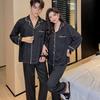 Couple's Ice Silk Pajamas for Spring/Autumn - Red Luxury Loose-Fit, Plus-Size Available for Men & Women