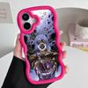 JJK Mahito Phone Case for iPhone 17 16 15 14 13 12 11 Air Pro Max Plus Red Soft TPU Wavy Edge Cover